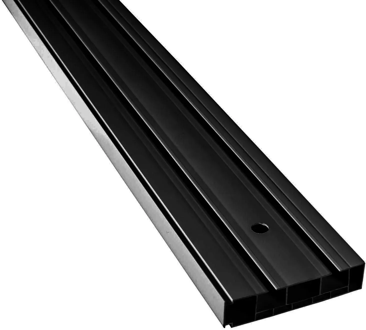 Gardinenschiene SN DECO GROUP "Vorhangschiene SH (2)" Gr. 3, schwarz, L:180cm T:7,7cm, Kunststoff, Gardinenstangen, Gardinenschiene, Topseller