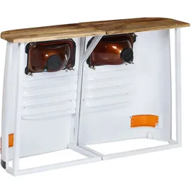 vidaXL LKW-Sideboard Mangoholz Massiv Weiß