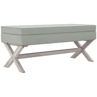 vidaXL Hocker mit Stauraum 110 x 45 x 49 cm Hellgrau
