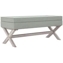 vidaXL Hocker mit Stauraum 110 x 45 x 49 cm Hellgrau