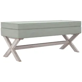 vidaXL Hocker mit Stauraum 110 x 45 x 49 cm Hellgrau
