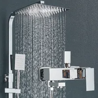 Duscharmatur Duschset Edelstahl Regendusche Duschsäule Duschsystem Kopf Brause