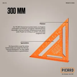 Picard Zimmermannswinkel 0071520-300 Aluminium 300 mm