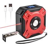 2-in-1 Laser-entfernungsmesser-maßband. Wiederaufladbares Laser-maßband Mit 40 M Laserreichweite Und 5 M Maßband. Usb-aufladung Mit Lcd-hintergrundbeleuchtung. Digitale Anzeige Für Länge/fläche/volume