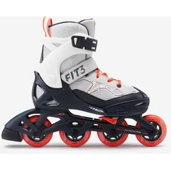 Inline-Skates Inliner Kinder - FIT 3 grau/rot, grau, 32/35