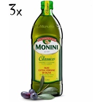3x Monini Extra Natives Olivenöl 1L nativ olio extravergine di oliva Classico