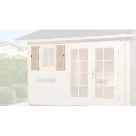Weka Fensterladen 2-teilig für Fenster 69 x 79 cm Beige