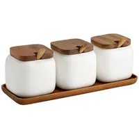 Ladelle ESSENTIALS Dosen- & Löffel-Set weiss