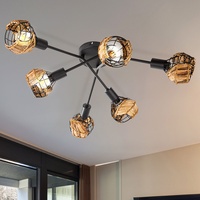 Nowa Deckenlampe Geflecht 6 Flammig Deckenleuchte Deckenlampe Wohnzimmer, Metall