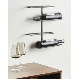 Beliani Weinregal 4 Flaschen Wandmontage 0 x 0 x 0 cm Schwarz