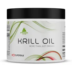 PEAK Krill-Öl - 120 Kapseln I aus der Antarktis I Softgelkapseln I SUPERBA 2 I Cholin I Astaxanthin I Omega 3 I hochkonzentriertes EPA und DHA I Triglycerid (TG) - Form I hohe Bioverfügbarkeit 87 g