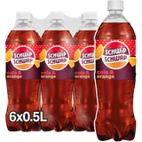 SCHWIPSCHWAP, Das Original – Koffeinhaltiges Cola-Erfrischungsgetränk mit Orange in Flaschen aus 100% recyceltem Material, EINWEG (6 x 0.5 l)