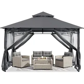 luxuskollektion Pavillon 2,5 x 2,5 m Grau