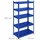 Relaxdays Schwerlastregal Stahl 150 x 75 x 30 cm 5 Ebenen blau