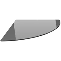 ECOfoxx Funkenschutzplatte Viertelkreis 120 x 120 cm Glas schwarz