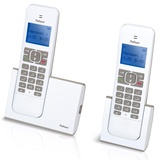 Profoon PDX-8420TE DECT-Telefon 2 Mobilteile Weiß/Taupe