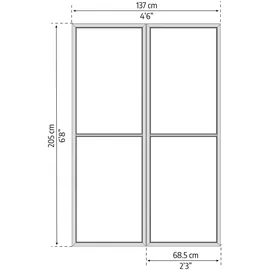 CANOPIA Insektenschutztür San Remo 137 x 205 cm grau