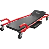 Vevor Rollbrett für Mechaniker, 1118 mm, 136,1 kg Tragkraft, Rollbrett für Kraftfahrzeuge mit 6 Lenkrollen, verstellbarer, gepolsterter Kopfstütze, Werkzeugablage, robuster Stahlrahmen für Garagen,