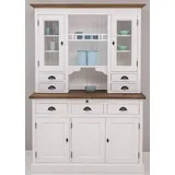 Casa Padrino Küchenbuffet Casa Padrino Landhausstil 138 x 50 x 197 cm Weiß / Braun