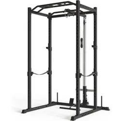 R5-Vega Power Rack | Power Cage mit Latzug | 195 cm Höhe SCHWARZ No Size