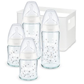NUK 5-tlg. Babyflaschen-Set First Choice+ Plus, mit Temperature Control & Flaschenbox | Anti-Colic Air System | BPA-frei | 5-teilig