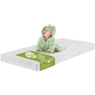 Kindermatratze Ergo Kids Babymatratze in 60x120 und 70x140 cm, ohne Spannbettlaken, Dreamstar, 9 cm hoch, atmungsaktive Matratze fürs Babybett weiß 60 cm x 120 cm x 9 cm