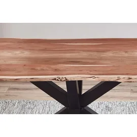 möbelliebling Esstisch Baumkante 140 x 76 x 80 cm beige/schwarz