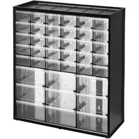 Stanley Kleinteilemagazin Kunststoff 36,7 x 43,5 x 15,5 cm schwarz/transparent 39 Schubladen