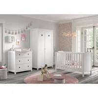 MID.YOU Babyzimmer AMORI in Kiefer MDF, teilmassiv, Weiß