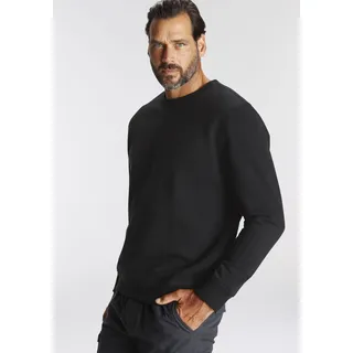 Sweatshirt MAN'S WORLD, Herren, Gr. XXL (60/62), schwarz, angeraute Sweatware, Obermaterial: 60% Baumwolle, 40% Polyester, unifarben, Basic, regular fit hüftbedeckend, Rundhals, Langarm Rippbündchen, Sweatshirts, Langarm, Basic-Stil, unifarben, Rundhalsausschnitt