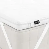 SLIPIO Matratzentopper 200x200 cm | 5 cm Höhe | Ergo+ orthopädischer Komfortschaum | Waschbar & Hypoallergen | Mattress Topper 200x200