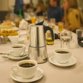 any morning Moka Pot 200 ml 4 Tassen Silber