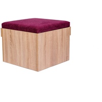 kundler home Sitzbank mit Truhe quadratisch, L57cm, ideal als Eckteil zur Truhenbank rot