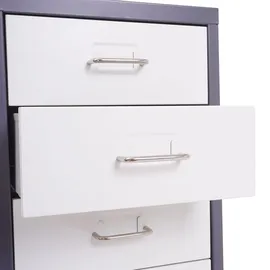 Mendler Boston Rollcontainer 110x28x41 cm dunkelgrau