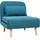 miliboo Schlafsessel AMIKO Polyester 80 x 90 x 100 cm Blau mit verstellbarer Rückenlehne