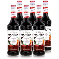 Monin Sirup Himbeer Tee 700ml - Cocktails Milchshakes Kaffeesirup (6er Pack)