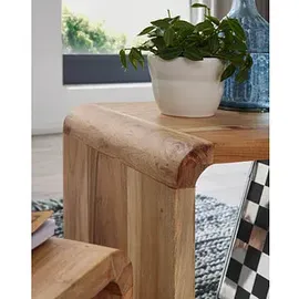 Wohnling Beistelltische-Set quadratisch Massivholz akazie, 2 St.