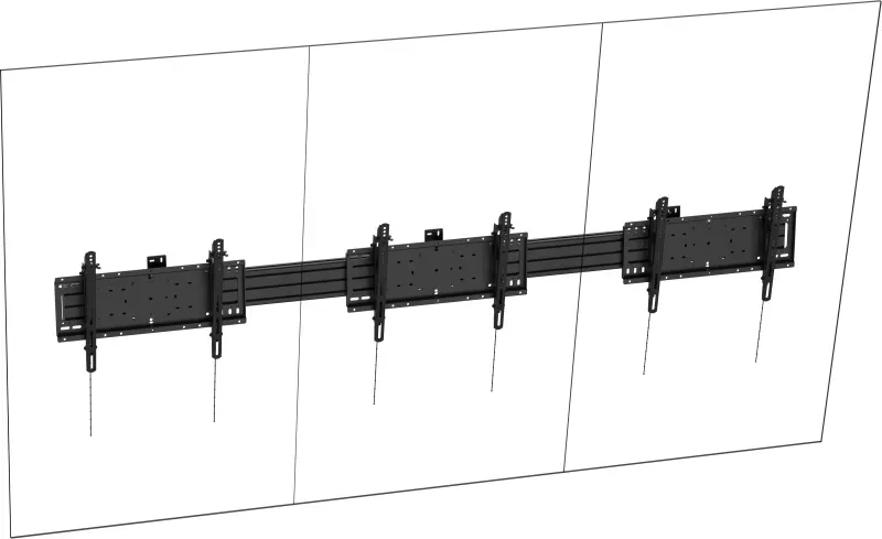 Vision VFM-MNU/P3X75 - Menuboard Wandhalterung 3 x 65-75 Zoll Portrait - bis 40k...