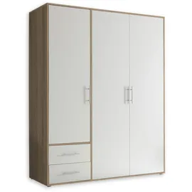 SchlafKONTOR Kleiderschrank Valencia weiß