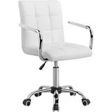 Yaheetech Drehstuhl Kunstleder Weiß