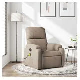 vidaXL Massagesessel Taupe Mikrofasergewebe