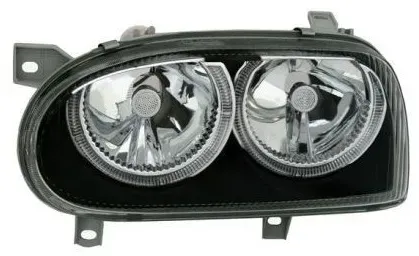Kristall-Scheinwerfer für Golf 3 mit Engelsaugen - R32-Design - schwarz