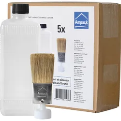 Ampack LiquiSeal Applicator Set Pinselflasche 500ml; Inhalt: 2 Flaschen & 5 Pinsel