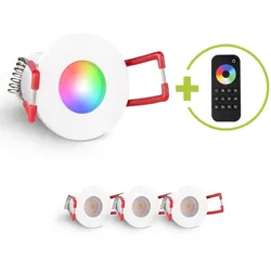 Einbaustrahler Mini Livorno 3W RGBW IP65 - Farbe: weiß - Anzahl: 4x