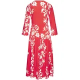 LASCANA Maxikleid Blumenprint Rot/Weiß 34