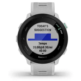 Garmin Forerunner 55 mit Silikonarmband steinweiß/schwarz