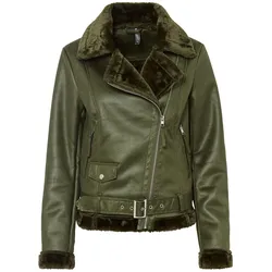 bonprix Biker-Jacke, grün, 44