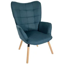 CLP Sessel Garding Stoff-Bezug blau