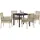 vidaXL Garten Essgruppe 5-tlg. Beige