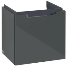 Villeroy & Boch Subway 2.0 Waschtischunterschrank 1 Auszug, Griff chrom, Glossy Grey,